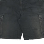 CARHARTT Mens Black Cargo Shorts 2XL W38 Cotton Blend Relaxed Fit Workwear