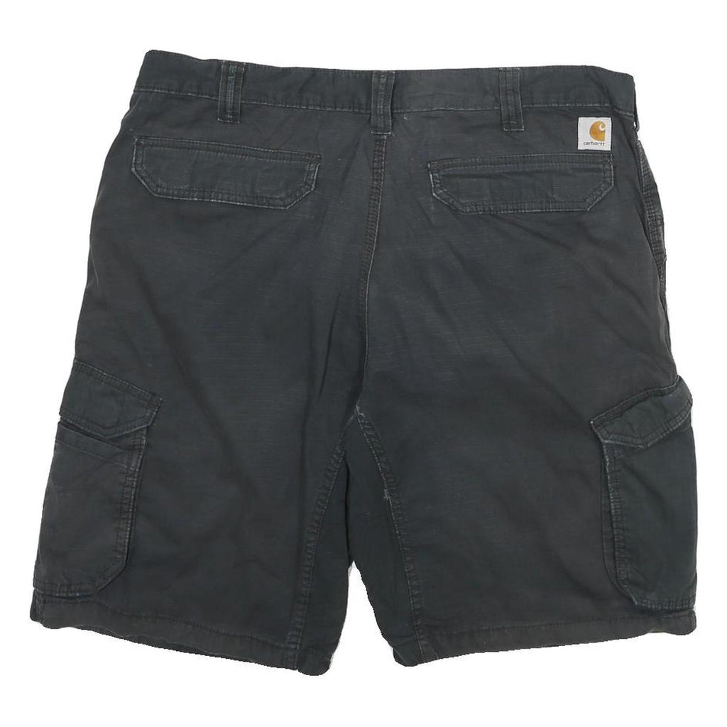 CARHARTT Mens Black Cargo Shorts 2XL W38 Cotton Blend Relaxed Fit Workwear
