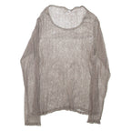 Womens Top Grey Long Sleeve L