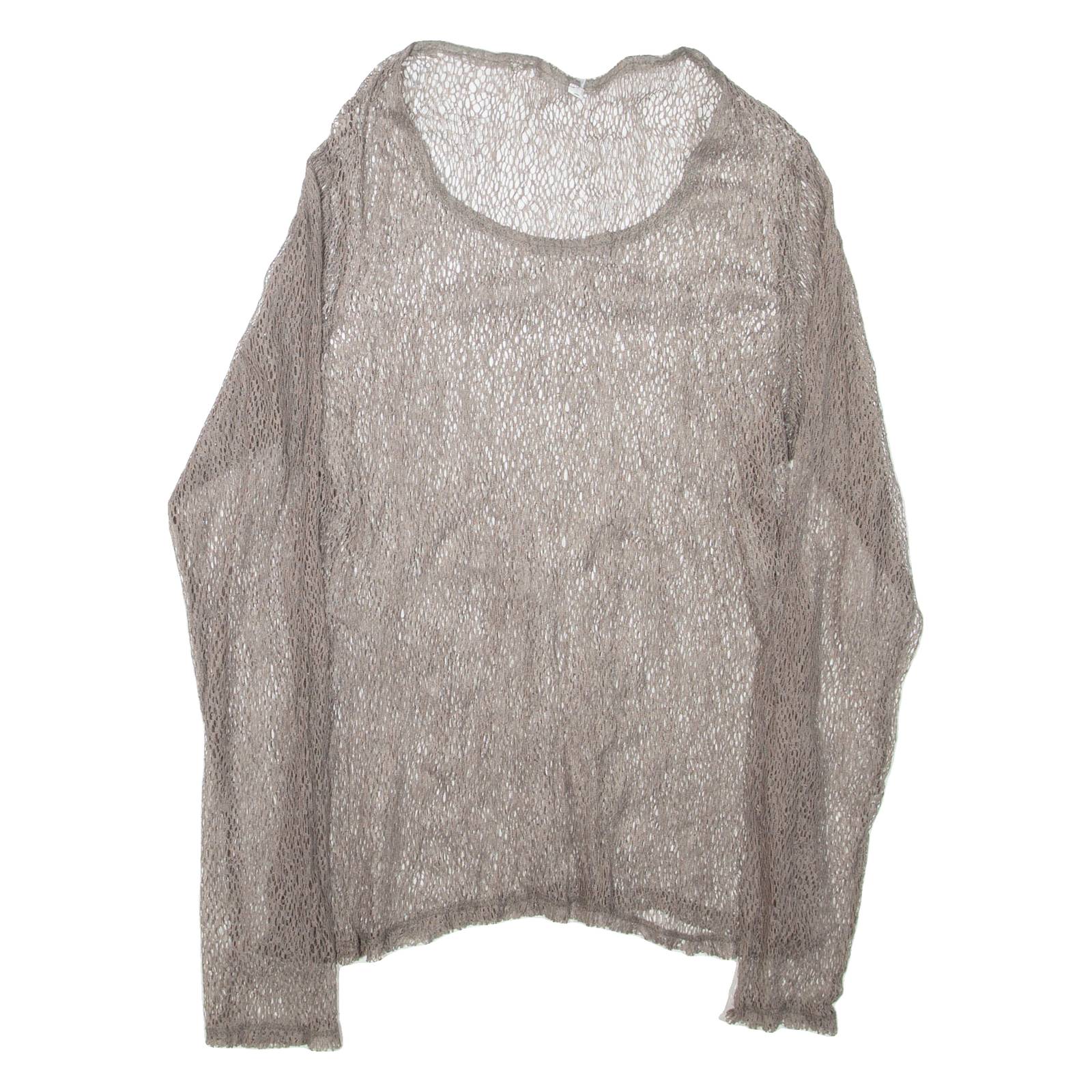 Womens Top Grey Long Sleeve L