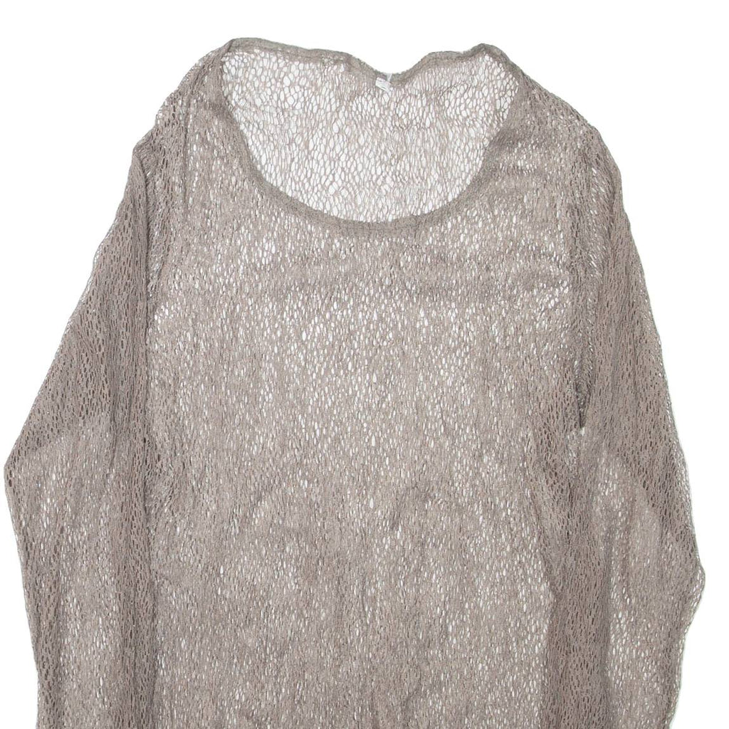 Womens Top Grey Long Sleeve L