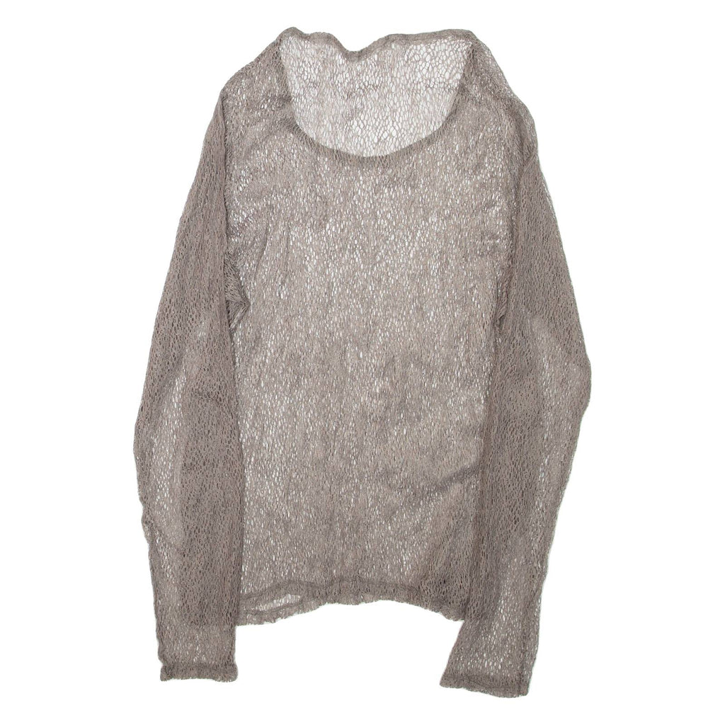 Womens Top Grey Long Sleeve L