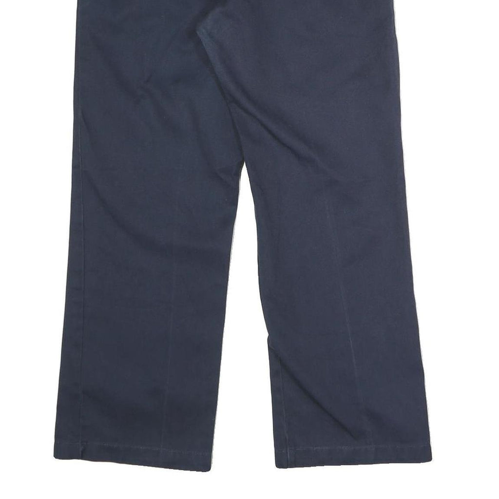 DICKIES Womens Navy Classic Straight Trousers W32 L28 Workwear Zip Closure