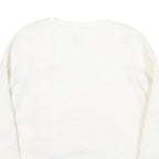 CALVIN KLEIN JEANS Womens White Polyester Blend Plain Crew Neck Basic Knit