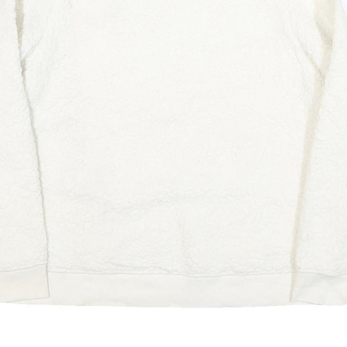 CALVIN KLEIN JEANS Womens White Polyester Blend Plain Crew Neck Basic Knit