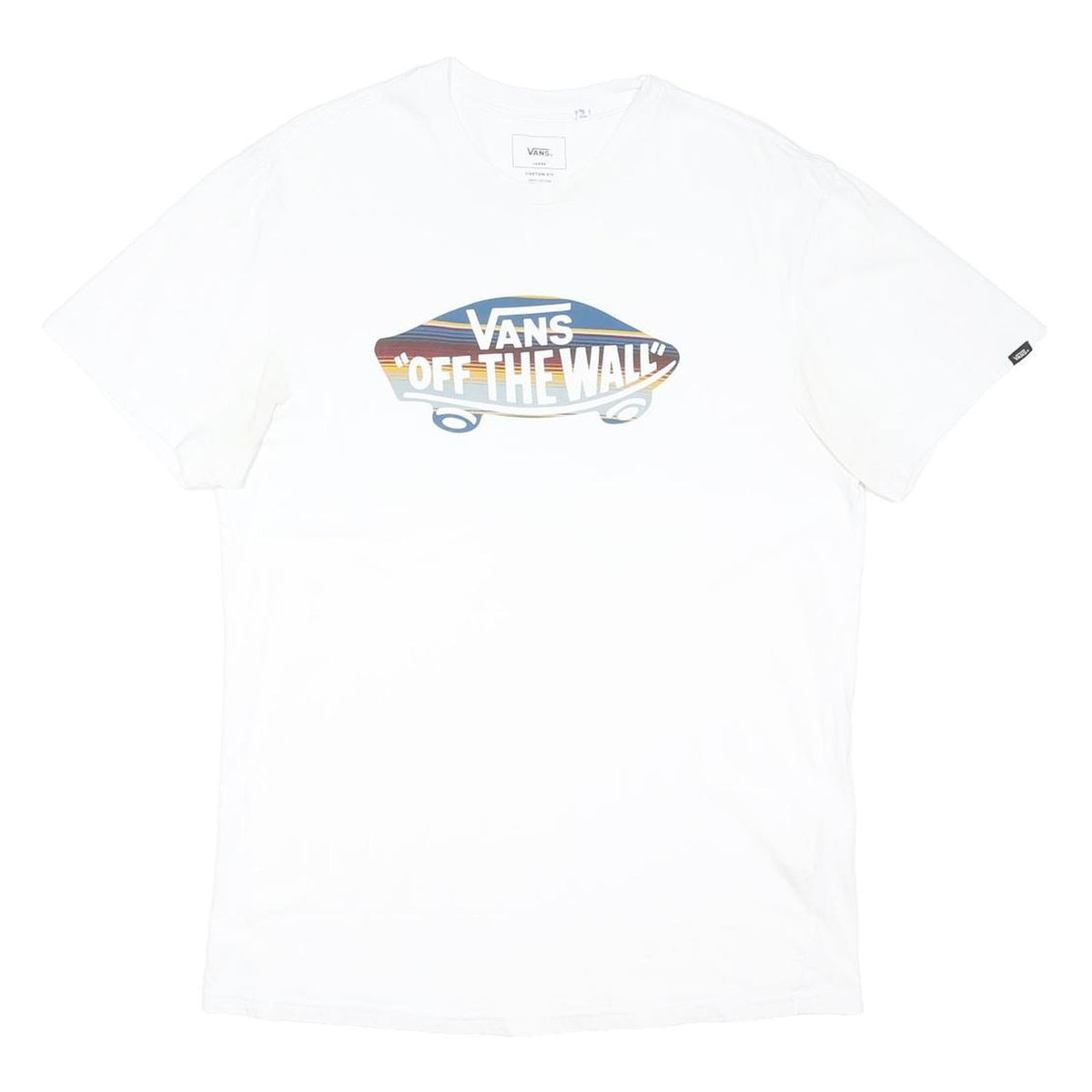 VANS Mens White Off The Wall Graphic T-Shirt L Short Sleeve Crew Neck Cotton