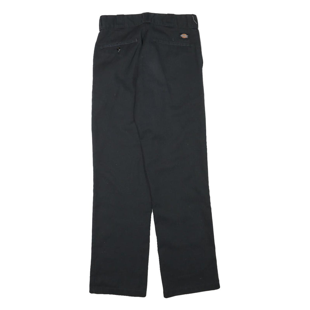 DICKIES Mens Black Regular Fit Straight Trousers W29 L30 Workwear Casual