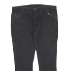 DICKIES Mens Regular Black Cotton Blend Denim Jeans W40 L30 Workwear Zip Closure