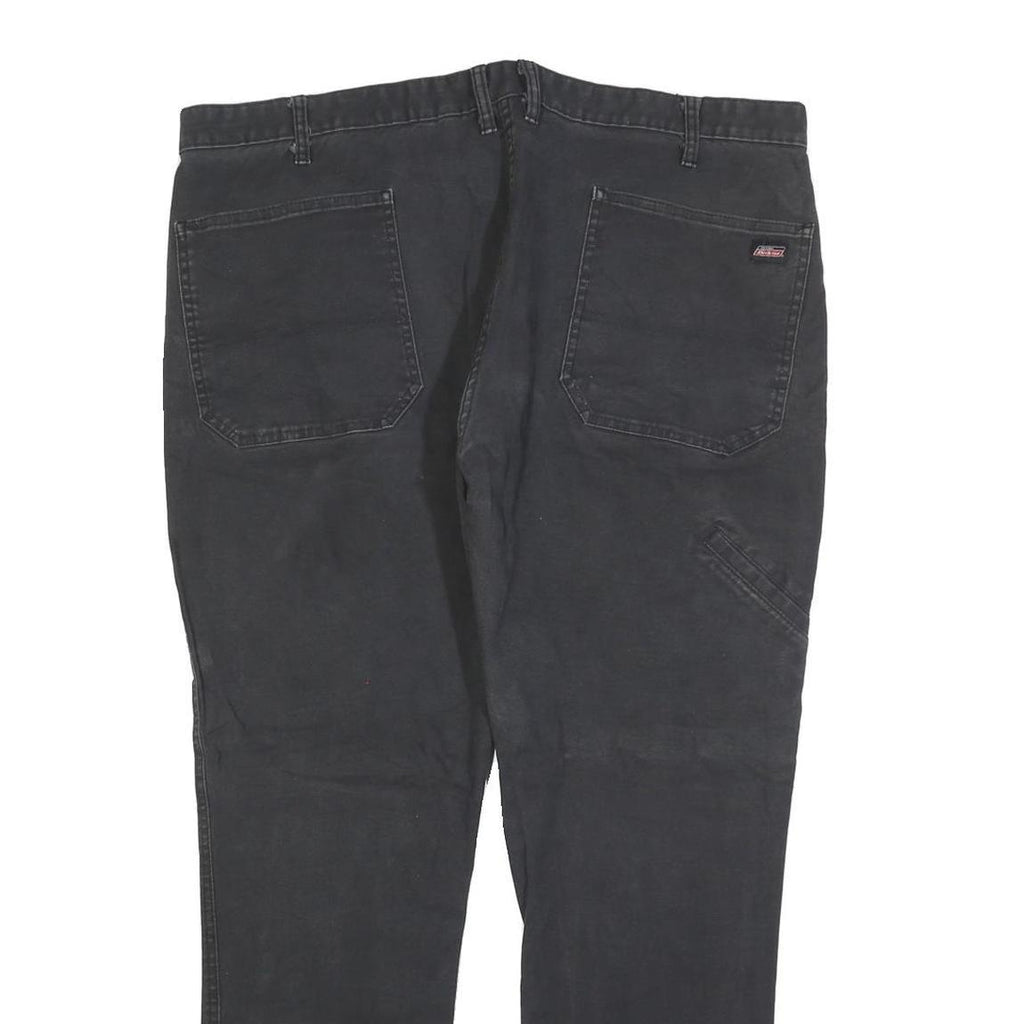 DICKIES Mens Regular Black Cotton Blend Denim Jeans W40 L30 Workwear Zip Closure