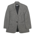 PROPHECY BY SAG HARBOR Womens Black & White Check Jacket S Wool Blend Button