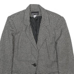 PROPHECY BY SAG HARBOR Womens Black & White Check Jacket S Wool Blend Button