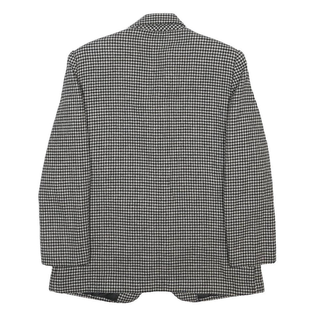 PROPHECY BY SAG HARBOR Womens Black & White Check Jacket S Wool Blend Button