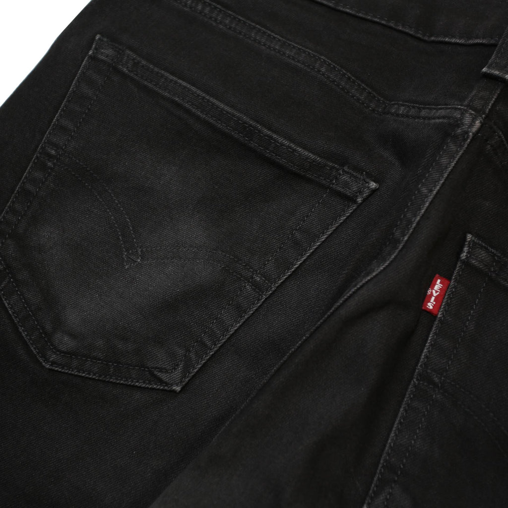 LEVI'S 502 BIG E Mens Jeans Black Slim Straight Denim W32 L32 Zip Cotton Blend