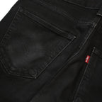 LEVI'S 502 BIG E Mens Jeans Black Slim Straight Denim W32 L32 Zip Cotton Blend