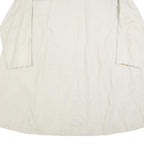 BURBERRY Womens Cream Cotton Coat UK 10 Plain Button Closure Classic Fit