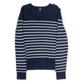 HELLY HANSEN Womens Patterned Jumper Blue Striped Crew Neck Tight Knit S