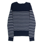 HELLY HANSEN Womens Patterned Jumper Blue Striped Crew Neck Tight Knit S