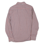 LEVI'S Mens Red & Blue Checked Cotton Blend Shirt M Classic Casual Button-Up