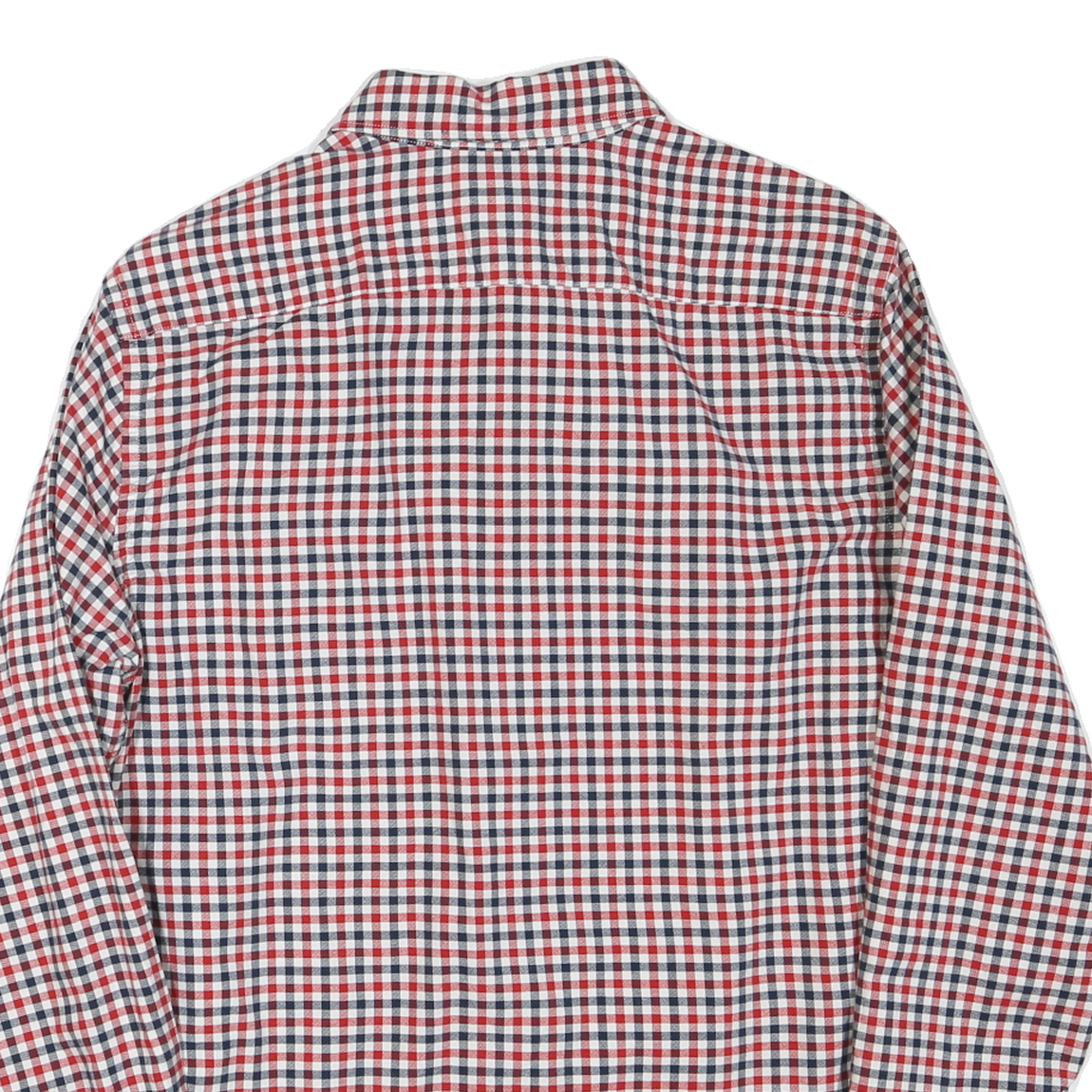 LEVI'S Mens Red & Blue Checked Cotton Blend Shirt M Classic Casual Button-Up