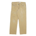 CARHARTT Mens Cotton Blend Beige Relaxed Straight Trousers W32 L28 Workwear