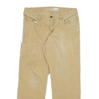 CARHARTT Mens Cotton Blend Beige Relaxed Straight Trousers W32 L28 Workwear