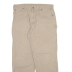 CARHARTT Carpenter Mens Trousers Beige Loose Straight W38 L32