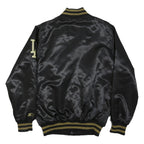 STARTER Mens Black & Gold Los Angeles Button Jacket S Polyester Blend Satin