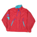 Womens Red Turquoise & Purple Synthetic Zip Jacket M Athletic Outdoor Plain