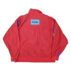 Womens Red Turquoise & Purple Synthetic Zip Jacket M Athletic Outdoor Plain