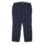 EP Mens Polyester Blend Navy Regular Fit Straight Leg Trousers W38 L32 Zip
