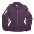 NIKE Womens Purple & White Zip Jacket XL Polyester Colourblock Sportswear