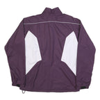 NIKE Womens Purple & White Zip Jacket XL Polyester Colourblock Sportswear
