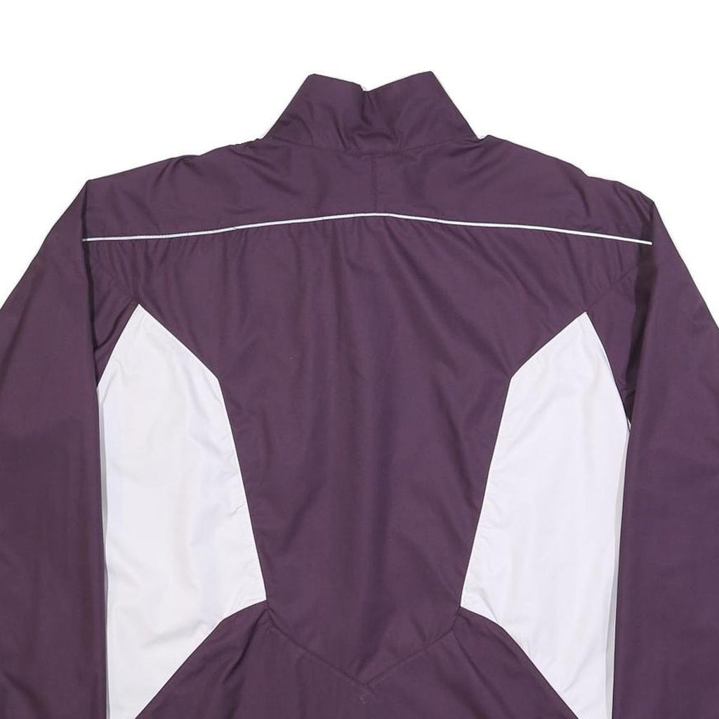 NIKE Womens Purple & White Zip Jacket XL Polyester Colourblock Sportswear