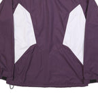 NIKE Womens Purple & White Zip Jacket XL Polyester Colourblock Sportswear
