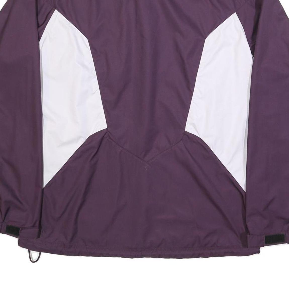 NIKE Womens Purple & White Zip Jacket XL Polyester Colourblock Sportswear