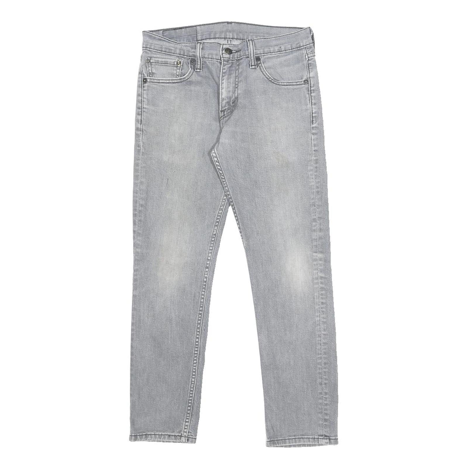 LEVI'S 511 Slim Mens Jeans Grey Slim Skinny Denim Medium W30 L26 Zip