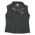 JACK WOLFSKIN Womens Black Outdoor Jacket UK 14 Nylon Zip Sleeveless Lightweight
