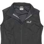 JACK WOLFSKIN Womens Black Outdoor Jacket UK 14 Nylon Zip Sleeveless Lightweight