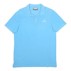 KAPPA Mens Blue Short Sleeve Plain M Cotton Polo Shirt Casual Sports