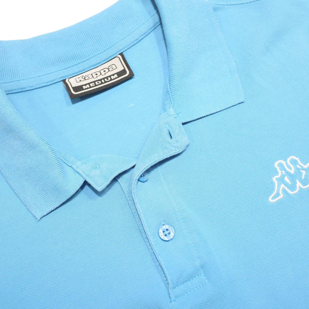 KAPPA Mens Blue Short Sleeve Plain M Cotton Polo Shirt Casual Sports