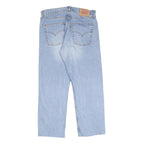 LEVI'S 521 02 Mens Jeans Blue Regular Straight Denim Light W36 L28 Zip