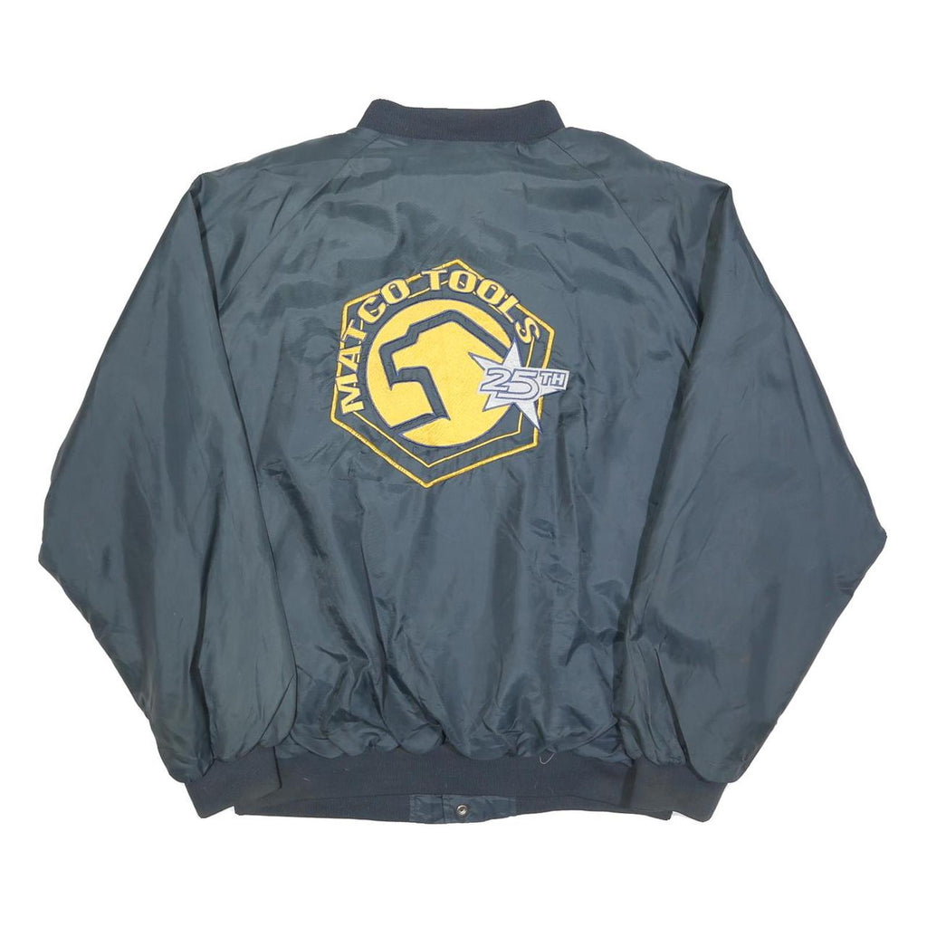 MATCO TOOLS Mens Navy Blue Jacket XL Polyester Button Plain Logo Workwear