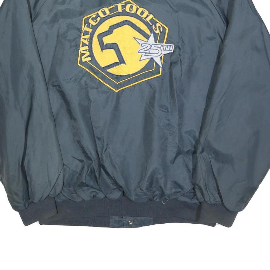MATCO TOOLS Mens Navy Blue Jacket XL Polyester Button Plain Logo Workwear