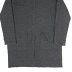 NAPAPIJRI Womens Grey Plain Pullover Crew Neck Basic Knit S Cotton Blend Sweater