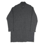 NAPAPIJRI Womens Grey Plain Pullover Crew Neck Basic Knit S Cotton Blend Sweater