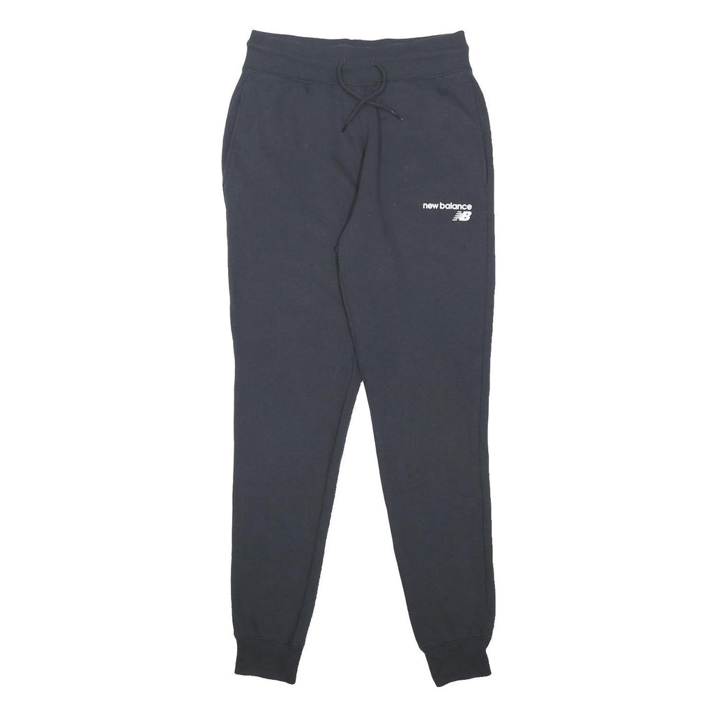 NEW BALANCE Mens Joggers Black S W26 L29 Slim Tapered Cotton Blend Casual