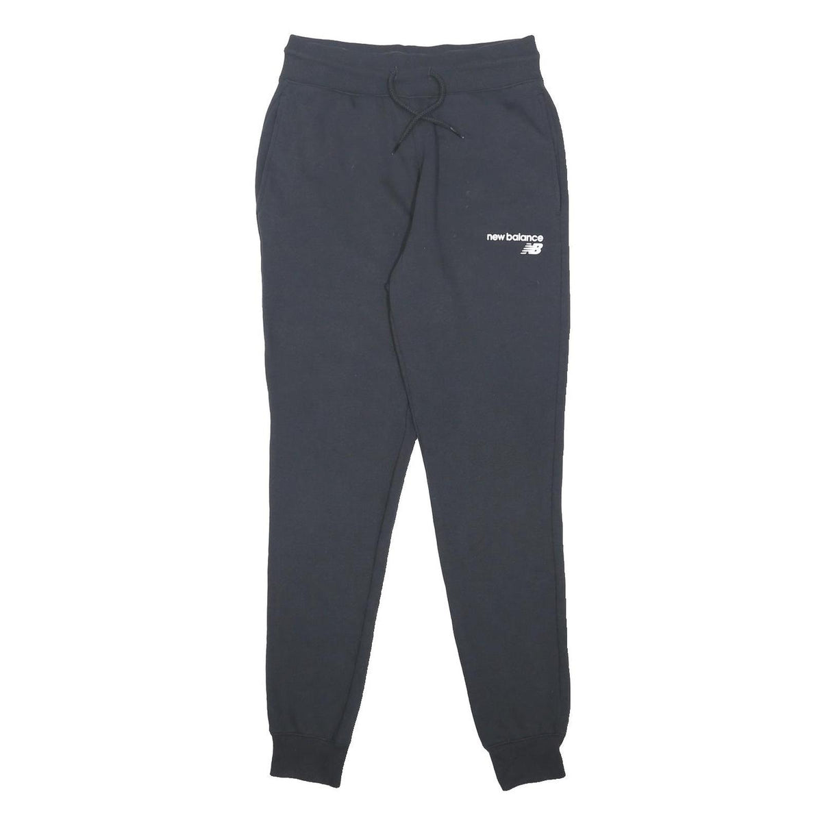 NEW BALANCE Mens Joggers Black S W26 L29 Slim Tapered Cotton Blend Casual