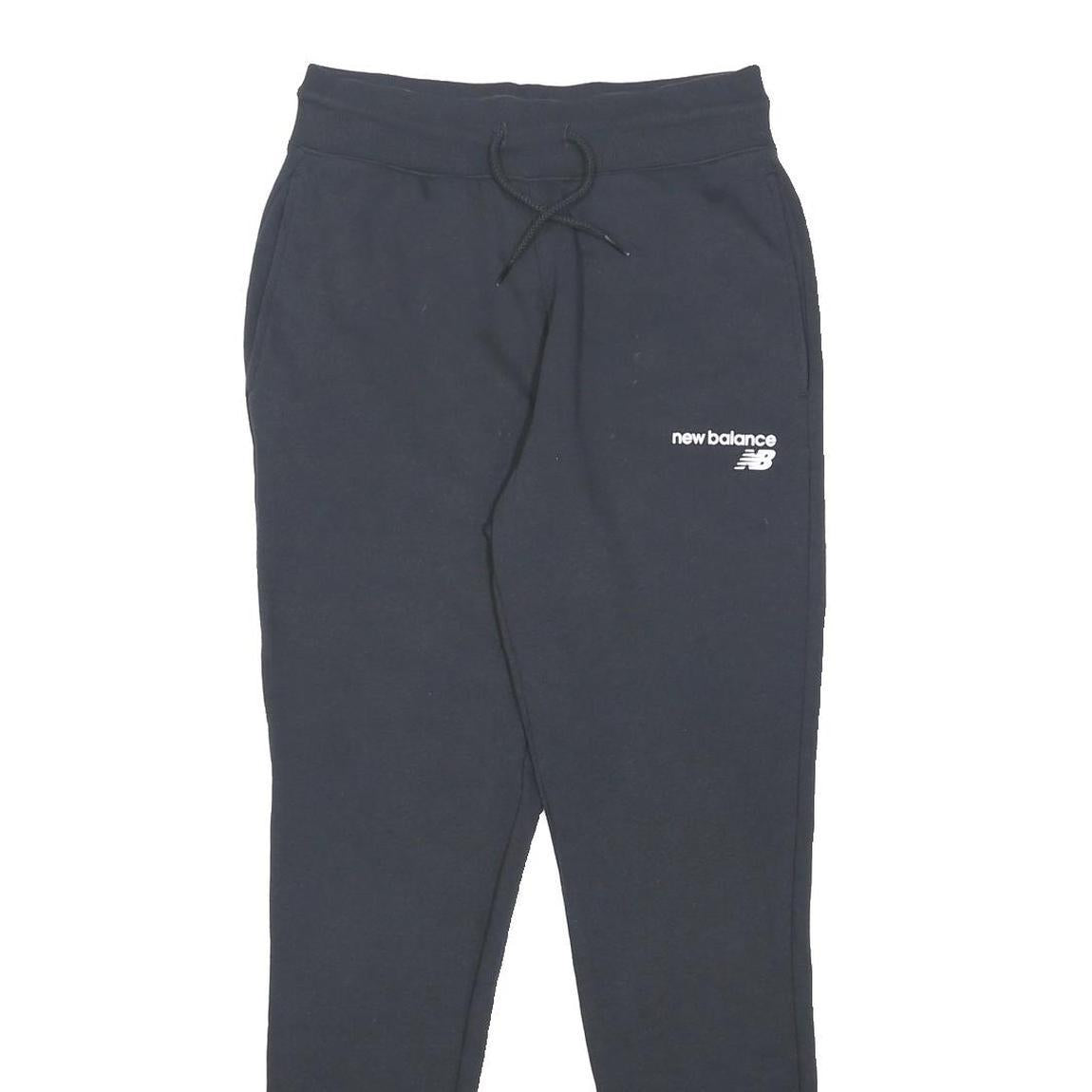 NEW BALANCE Mens Joggers Black S W26 L29 Slim Tapered Cotton Blend Casual