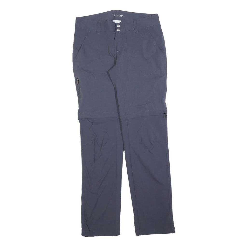COLUMBIA Womens Polyester Blend Navy Slim Zip Trousers W32 L32 Outdoor