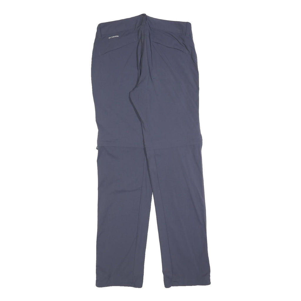 COLUMBIA Womens Polyester Blend Navy Slim Zip Trousers W32 L32 Outdoor